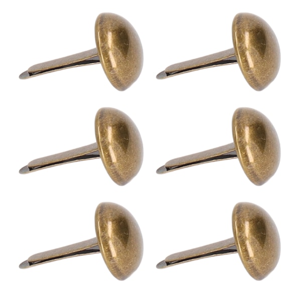 200 st klädselsstift i brons, 0,3 tum metallplätering, glänsande, enkel installation, dekorativa nitar för kläder, väskor, skor