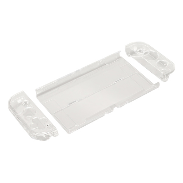Klar Spelkonsolfodral Delbart Dockningsbart Stötsäkert Gamepad Skyddsskal för Switch OLED 2021 för Joy Con
