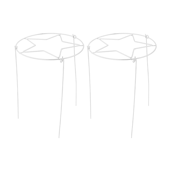 2 st plantstöd minimalistisk modern järnträdgård växtklättringsstöd för inomhus utomhus dekorativ vit