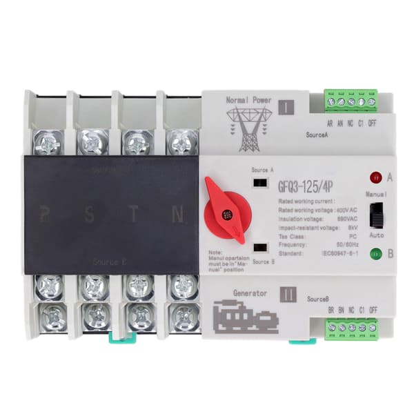 4P AC400V 80A Dobbelt Strøm Automatisk Overførselsafbryder ATS Skifte Timing Controller Afbryder 50 60Hz