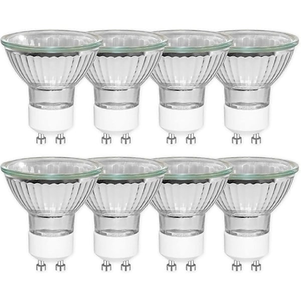 8 stk. GU10 50W Halogen Reflektor Pærer, Dæmpbar Spotlight, Varm Hvid 2700K