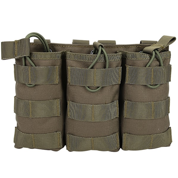 Triple Open Top Magazine Molle Pouch Military Bag for Vest Outdoor Accessory (Army green)