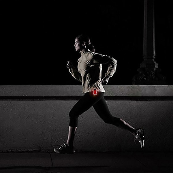 2 stk. USB LED sikkerhedslys - Klar cykelbaglygte fungerer glimrende som løbelys til joggere, kæledyr, cykelblink eller bagclips
