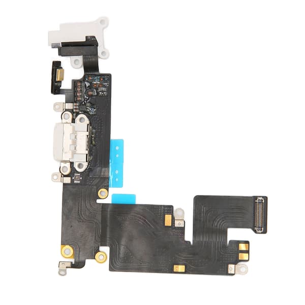 Telefonladeport Flexkabel med Hodetelefonport Mikrofonfunksjon for IPhone 6 Plus Hvit