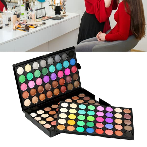 120 färger ögonskuggspalett långvarig glitter matt ögonskuggspalett för ögonmakeup