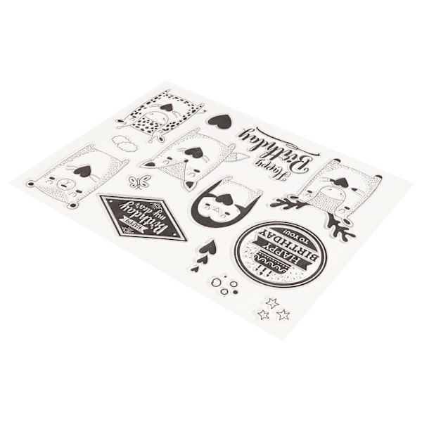 Klar silikonforsegling utsøkt pregemal for papir kortfremstilling dekorasjon DIY Scrapbooking Animal