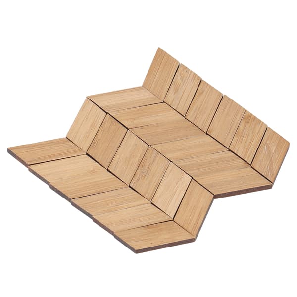 1/12 Dockhusgolv Verklighetstrogen Dekorativ DIY Montering Bambu Miniatyrgolvbräda för Sovrum Vardagsrum 24st