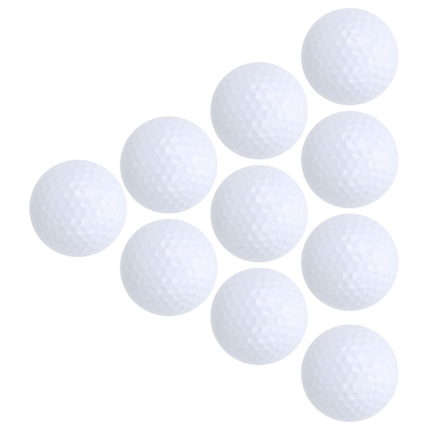 10 st dubbelskiktade golfträningsbollar mjuka puttnings träningsbollar golftillbehör