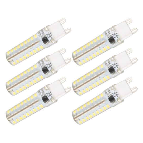 6 stk. G9 LED-pærer 450lm dæmpbare 72LEDs G9 lyserstatningspærer til boligbelysning 5W 100-120V