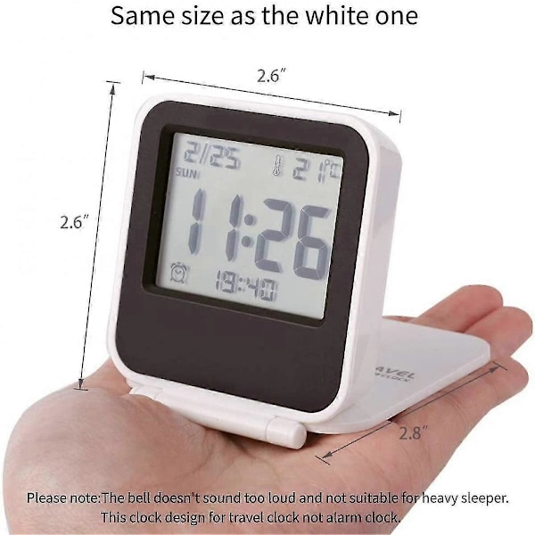 Mini Flip Rese Elektronisk Klocka Termometer Klocka Vikbar Tyst Mode Portabel - GSL orange