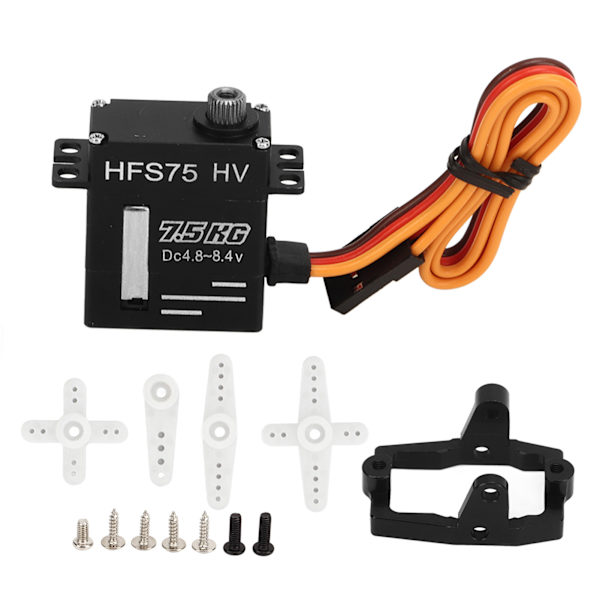 7,5 kg RC-servo helt i metall med hög vridning, ersättningsservo för fjärrstyrd bil för Traxxas TRX4M 1/18 RC-bil DC 4,8-8,4 V