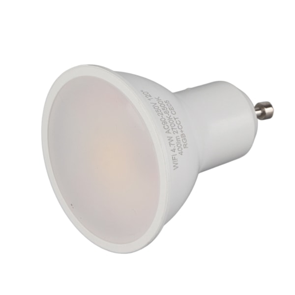 Smart LED-lampa RGB WW Dimningsfunktion GU10-gränssnitt WiFi Smart Dimbar LED-lampa för hemmakontor hotell AC90‑250V