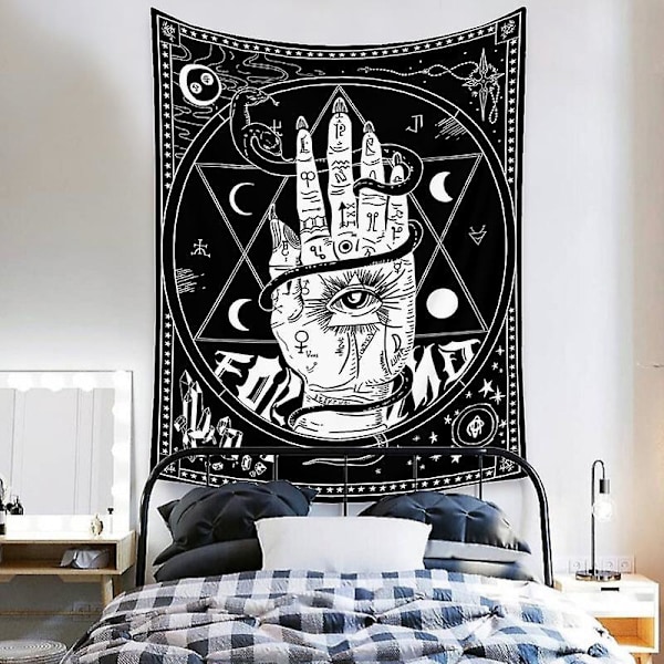 Tarot Kort Vægtæppe Middelalderlig Europa Spådom Væghæng Psykedelisk Vægtæppe Geometrisk Vægtæppe Hippie Værelses Dekoration til Soveværelse Stue Par