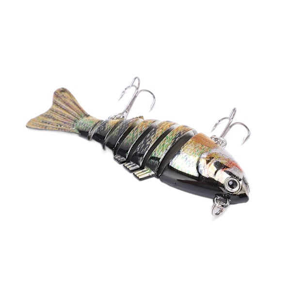 Flerleddet Swimbait Multi Section Fiske Hard Bait med 2 kroker for Bass Trout Ferskvann Saltvann3#