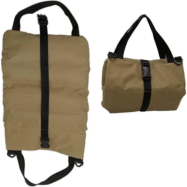 Værktøjsrulle Taske, Multi-Purpose Værktøjsrulle Opbevaringstaske, Bil Værktøjsrulle Opbevaringstasker, 5 Lynlåslomme Design (Khaki)