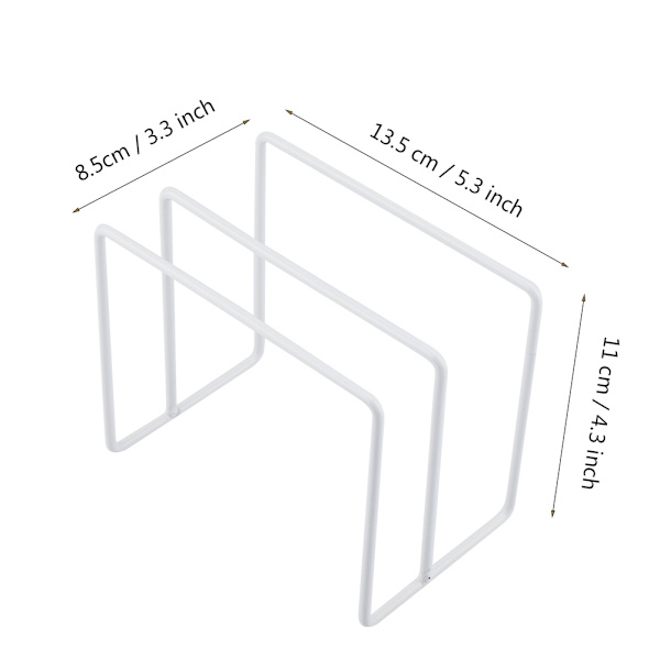 Väggmonterad självhäftande lock skärbräda rack hållare kök arrangör (vit)