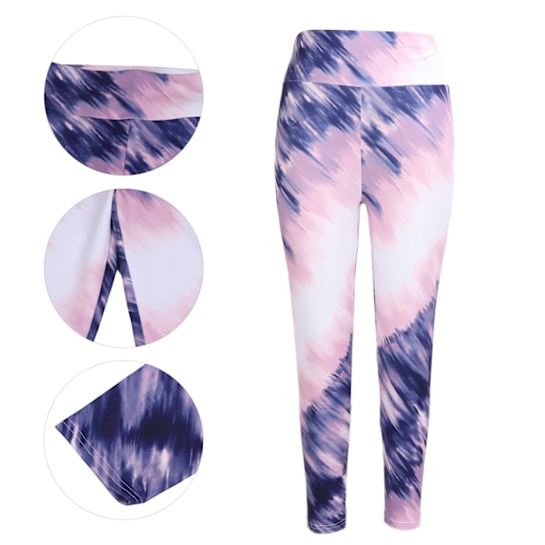 Stretch Yoga byxor kvinnor fritid tvättbar mjuk fitness höftlyft kropp forma träning leggings tightsL