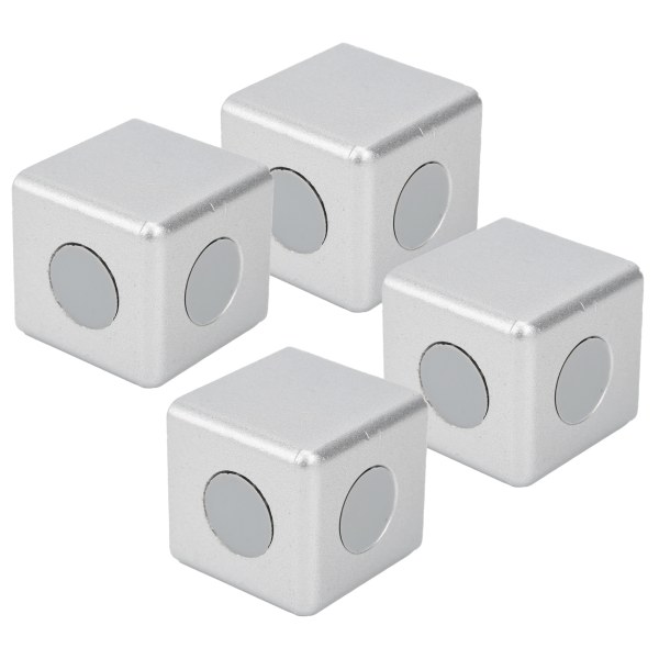 4 stk rettvinklet koblingsblokk Aluminiumsprofiler Fitting Connector Industrielle rekvisita Europeisk standard 40 2-veis