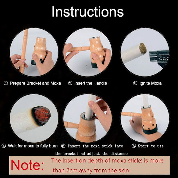 Moxa Stick Brännare Hållare Moxa Strips Gråbo Moxibustion Box Brännare Verktyg Malört Artemisia