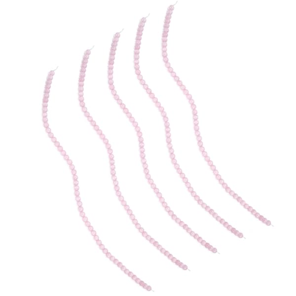 5 st DIY smyckeshantverkstillverkning 8 mm runda pärlor smyckestillbehör rosa