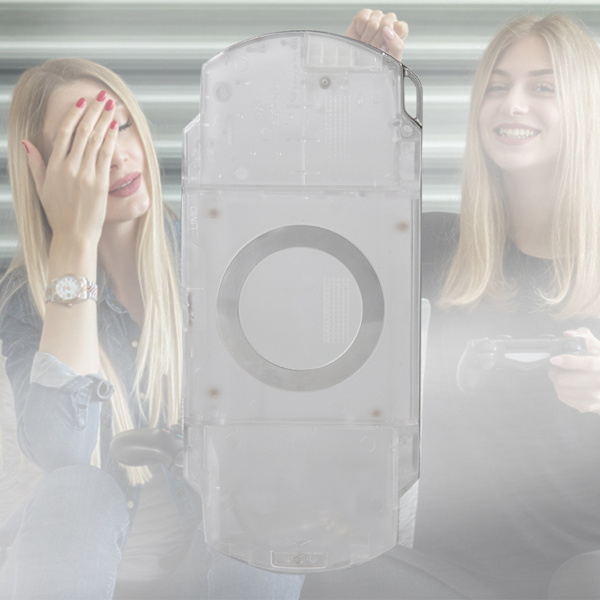 Fodralomslag Ersättning Full Shell Housing Set med Knappar Kit För PSP 1000 (Transparent)