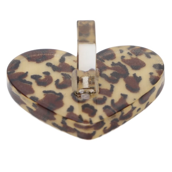 Neglebase Japansk hjerteformet rund leopardprint Nail Practice Base Display StandHjerteform