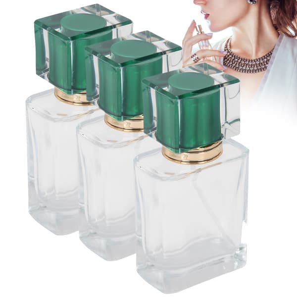 50 ml genopfyldelig parfumeflaske i glas, forstøver, dispenser til flydende makeup – grøn