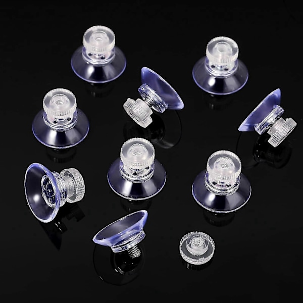 12 Stora Sugkoppar Plast Sugkopp Klar Anti-Kollisions Gummi Skruv Metallmutter Stark Sugkopp Klar PVC Ersättning med Skruvmutter (25M5-6)