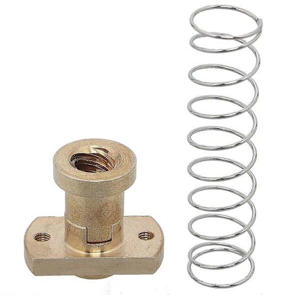 4st Mässingsfjäder Muttrar för Ender 3S 3 Pro CR10 Z-Axel T8 3D-Skrivare Anti-Glapp