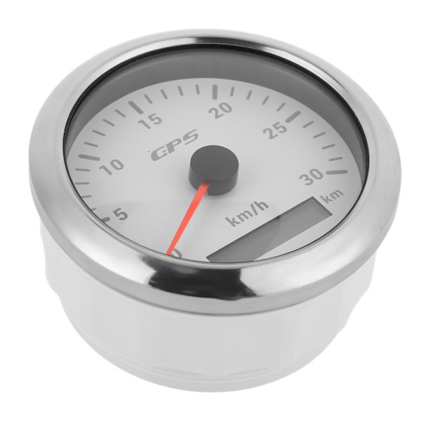 85mm Marine Auto GPS -nopeusmittari Universaali Nopeusmittari 9-32V 7 Värisellä Taustavalolla Autolle Veneelle RV:lle Huviveneelle Valkoinen