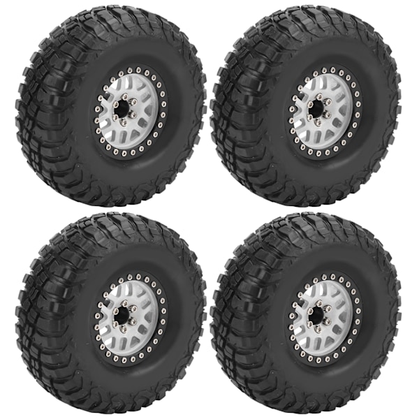 4 kpl kumikiviä renkaat pyörät 1:10 RC Crawler auto Hsp/Tamiya/Axial SCX10 D90Musta