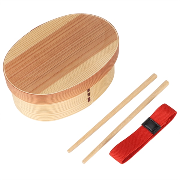 1Layer Bento Box Wood Lunch Box Wooden Sushi Tableware Bowl Food Container