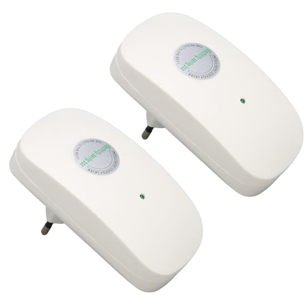 2 stk Smart Elektrisk Boks Energisparer Strømsparer Hus Spenningsstabilisator Energisparende Enhet AC 90-250V EU-plugg