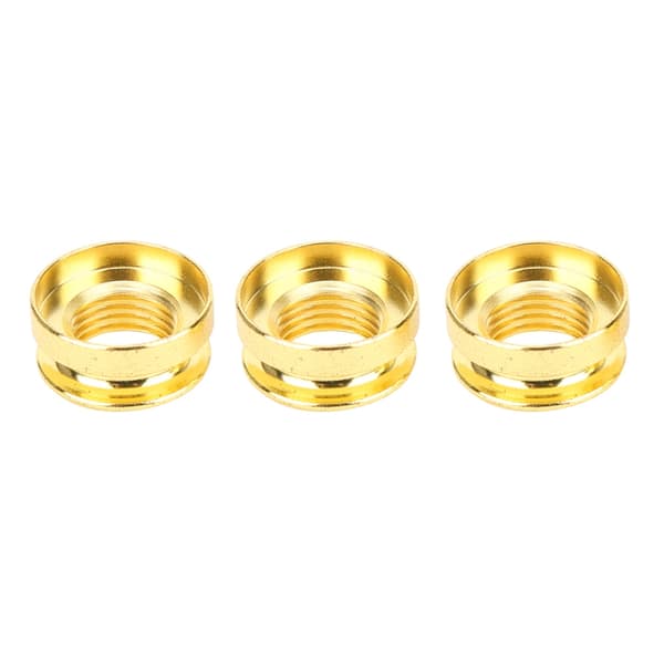 3 stk. Elektrisk Guitar End Pin Socket Guld Messing Endepin Musikinstrument Tilbehør