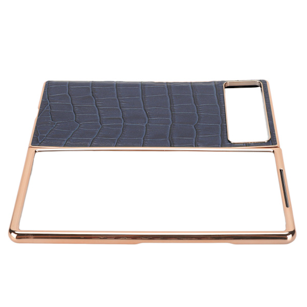 Fällbar telefonfodral för Xiaomi MIX Fold 2 Nano läder krokodilskinnmönster Anti Scratch telefonskyddsfodral Blå