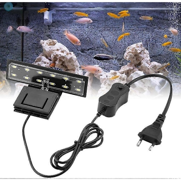 Akvarium LED Belysning 5w Clipsbar Lampe Ferskvandsplante Eller Hav (hvidt Lys)