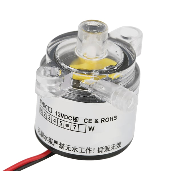 1 stk Mini 12V DC 6W Matkvalitet Nedsenkbar Børsteløs Vannpumpe 2L/min