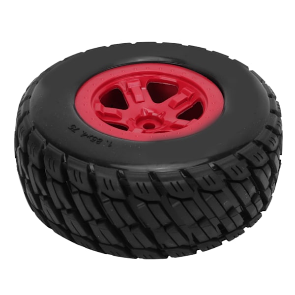 4 kpl RC Short Course -kuorma-auton renkaat Vaihda vakaa Helppo käsitellä RC-kuorma-auton renkaat 1/10 Short Course -kuorma-autolle Punainen
