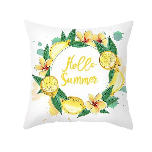 45x45cm Putetrekk med Sitron- og Appelsintrykk, Putevar, Hjem Sofa Seng Dekor10