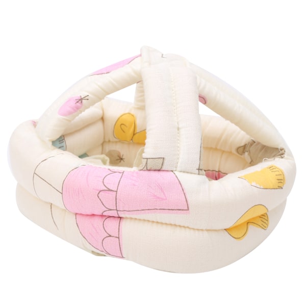Baby Cloth Protective Cap Comfortable AntiCollision Toddler Learn to Walk Head Protection(Dark Salmon Color )