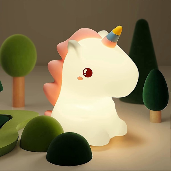Nattlampa för flickrum, Färgskiftande söta nattlampor för barnrum, USB-uppladdningsbar squishy silikonlampa med fjärrkontroll, Kawaii-rum
