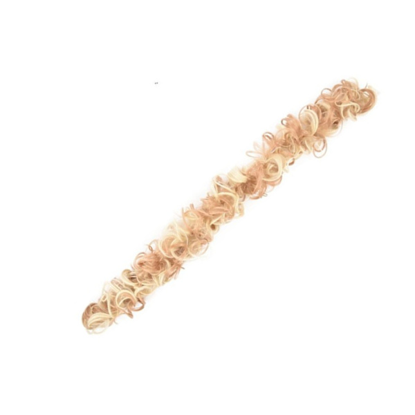 Snurret rotete parykk bun parykk vikle hårbånd Kjemisk fiber parykk stropp dekorasjon 80CM Lengde 18H613