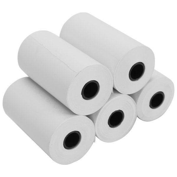5 ruller termisk kvitteringspapir Roll termisk papir for kontormaskin liten skriver