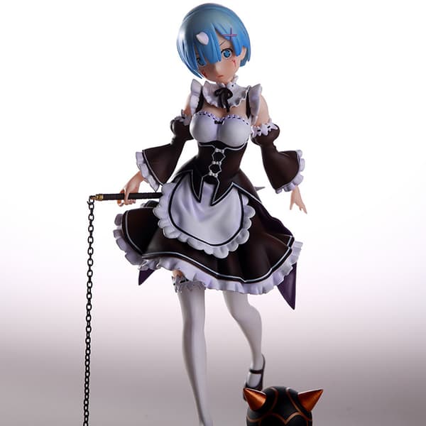24CM Tecknad PVC Anime Maid Figurin Prydnader Söt Anime Samlingsmodell Leksak