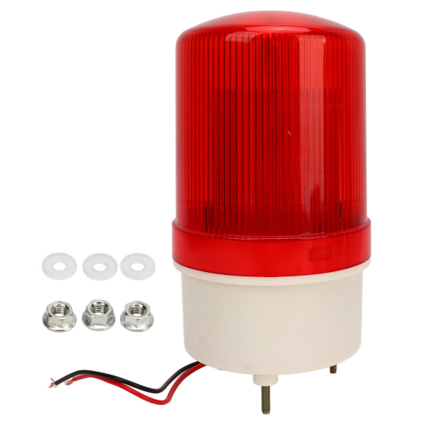 Industriell LED roterende strobe-varsellys elektrisk roterende signallys stille alarm for nødvarsling rød 24V