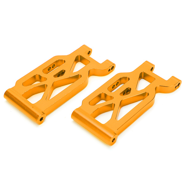 2 stk. RC front svingarm i aluminiumlegering, fjernkontrollbil i metall, oppgraderingsdeler for WLtoys 104001 1/10 RC-bil, gull