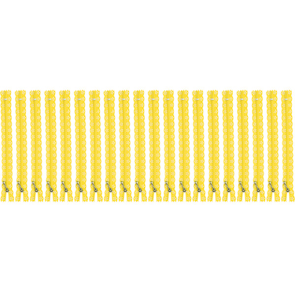 20 st 20 cm DIY nylon spets blixtlås spole blomma blixtlås för sömnad bröllopsklänning hantverk gul