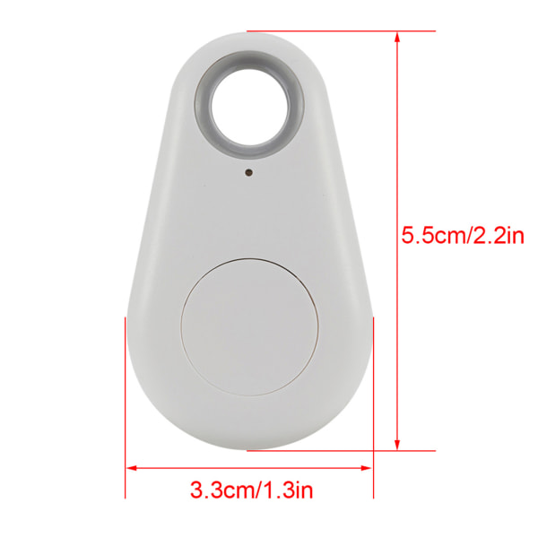 Mini Bluetooth Tracker Bag Plånboksnyckel Pet Anti lost Smart Finder Locator Alarm vit white
