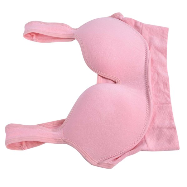 Kvinde Komfortabel Støtte BH Fuld Dækning Trådløs Sove BH Maternity Amme BH Pink M