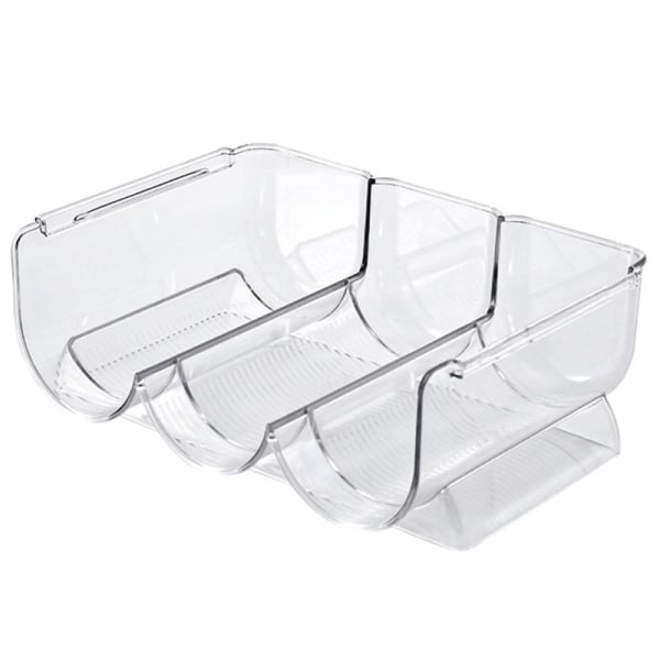 Vinställ Stapelbar Plast Transparent Vattenbjörn Flaskhållare Rack för Hemdisplay 3 Flaskor Transparent